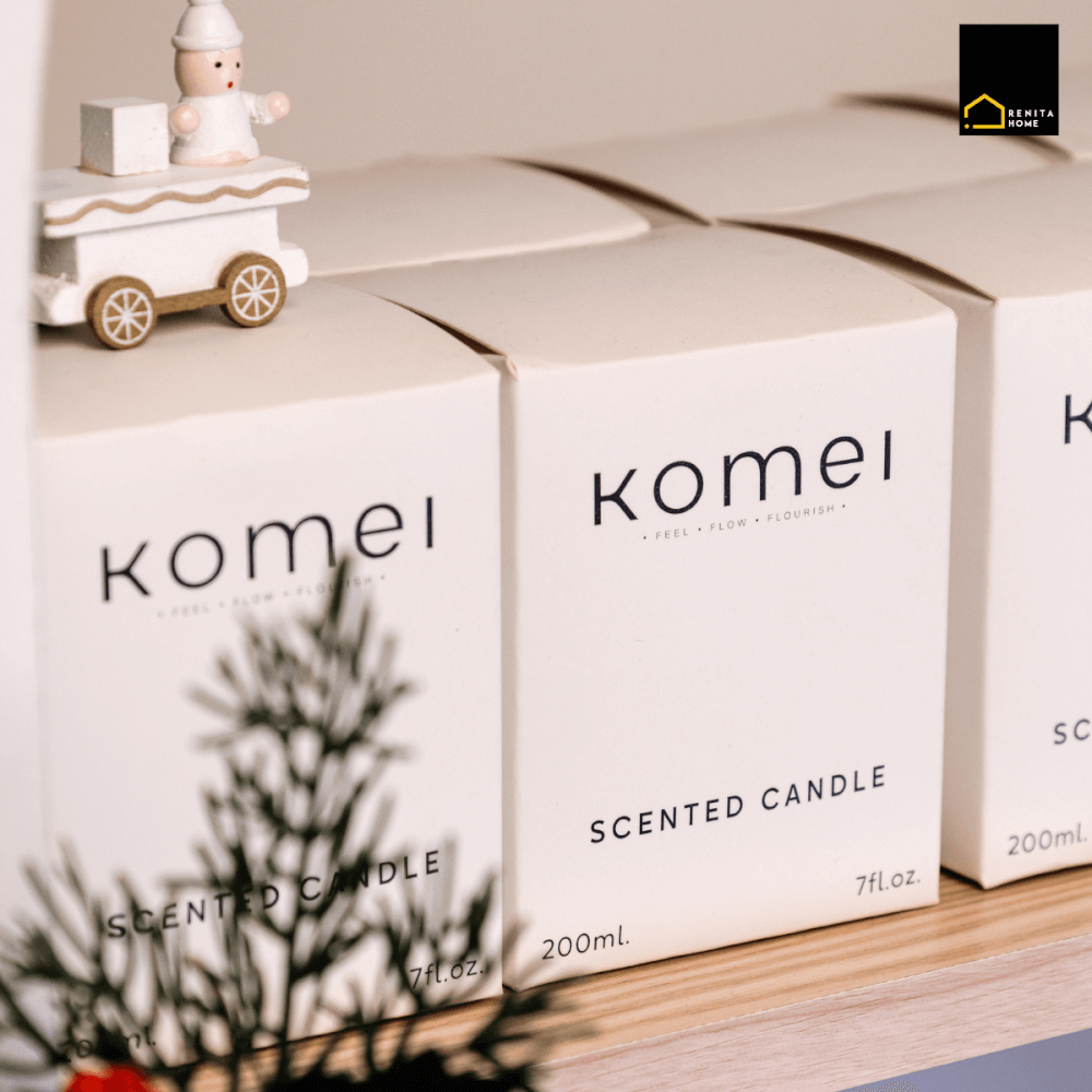 เทียนหอม KOMEI 200 กรัม กลิ่น CR&Egrave;ME BRULEE